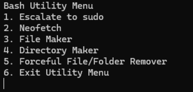Utility Menu